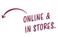 Online and In Store graphic with arrow